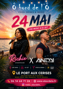 a.n.d.y.ledj et Richie reviennent Ô bord de l'Ô - restaurant festif et dansant avec leur Duo electro Voix DJ